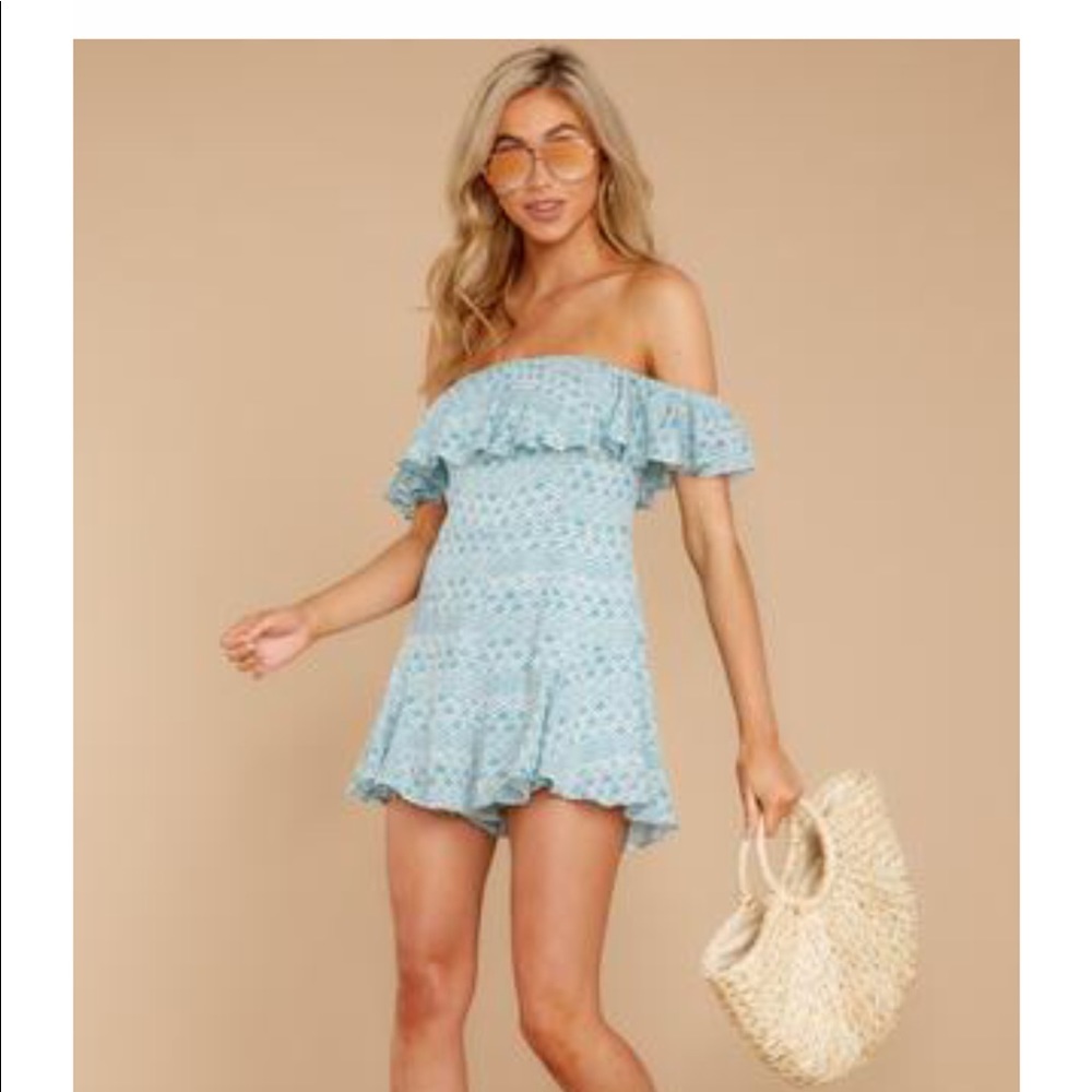 Red dress boutique romper